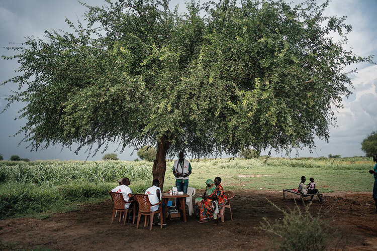 One of 17 aid posts around the region manned by trained local volunteers