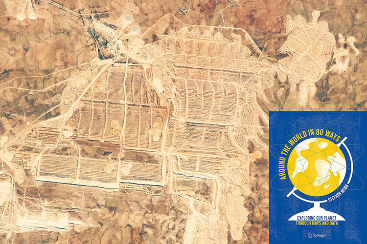 The Bou Craa phosphate mine in Western Sahara, home to the world’s longest conveyor belt