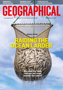 Geographical print magazine cover