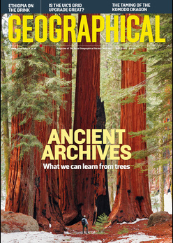 Geographical print magazine cover