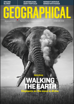 Geographical print magazine cover