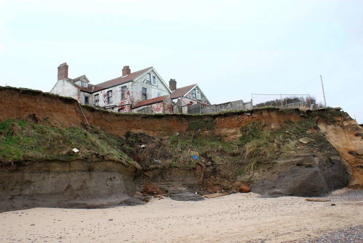 Coastal erosion in Happisburgh, Norfolk