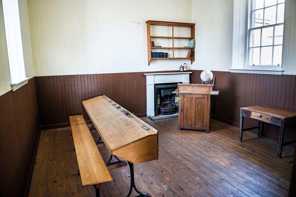 The schoolroom on the abandoned island of Hirta, St Kilda