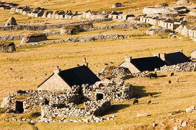 A view of the Main Street on the main island of Hirta