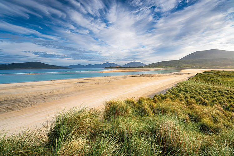 The long sandy beach at Seilebost, Isle of Harris