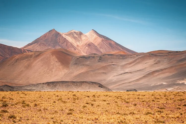 View of  Incahuasi volcano, one of the largest volcanoes in the world.