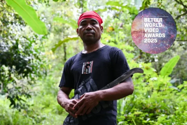 Kewang member in the Haruku forest, Indonesia