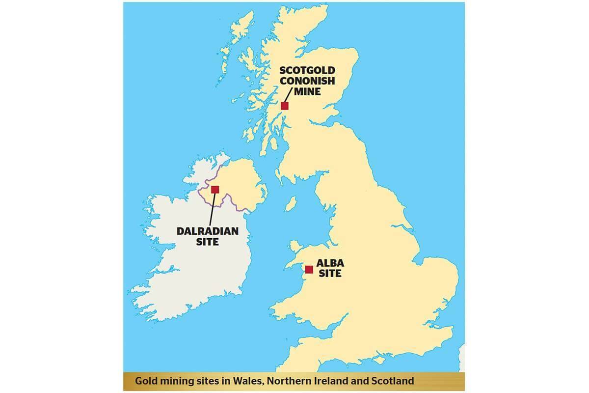 Gold Mines Uk Map - Arleen Michelle