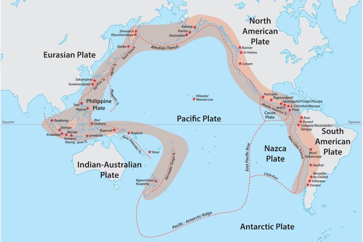 Top 77 Circum Pacific Ring Of Fire Best Vova Edu Vn   Map Of The Ring Of Fire 1200x800 