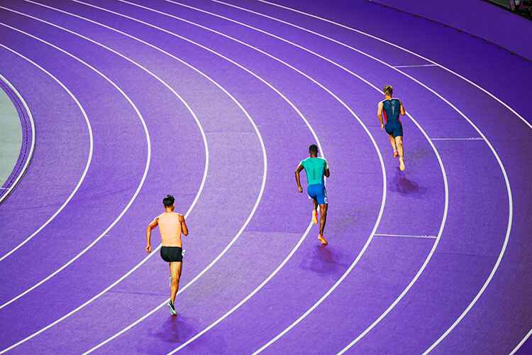 The purple track at Paris 2024 is powered by mussels