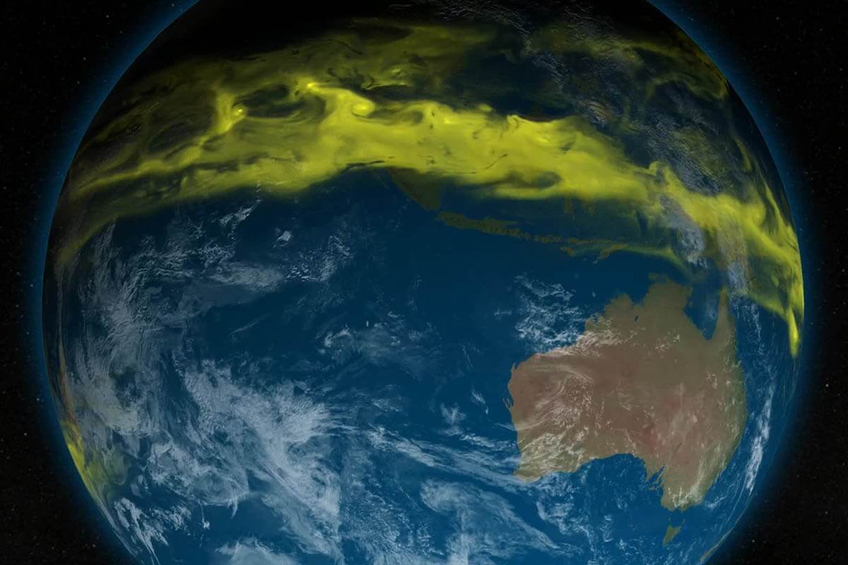 Conceptual image of the ozone layer