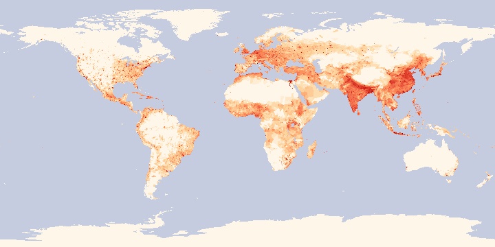 Population density map