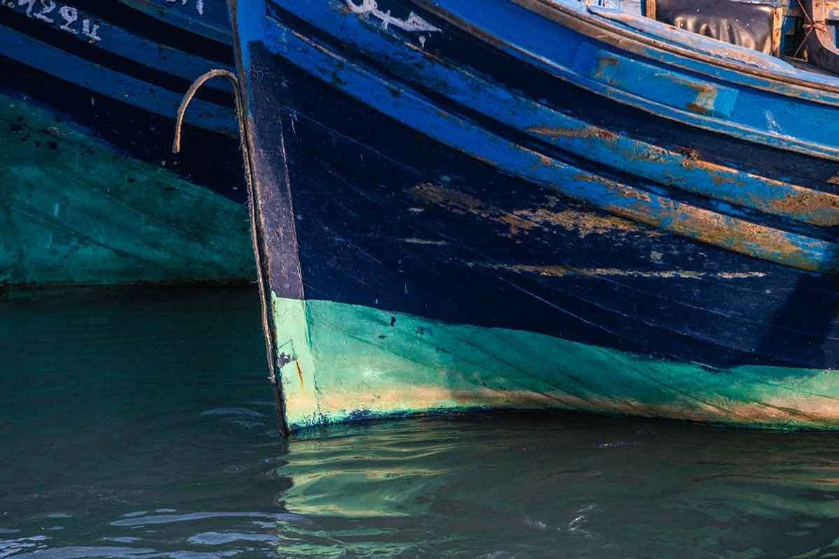 Blue boats Essaouria