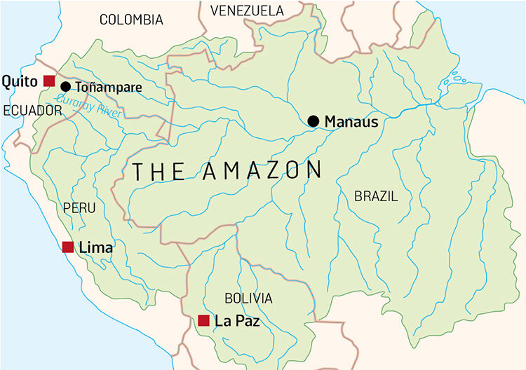 Map of the amazon