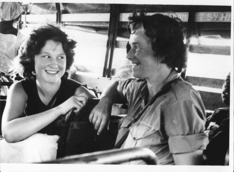 Dervla with her daughter Rachel in Madagascar in 1983