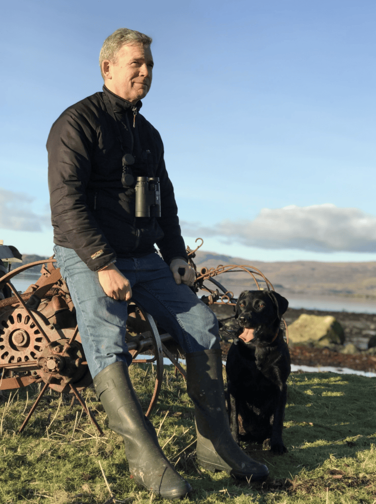 Dave Sexton with his dog Cally