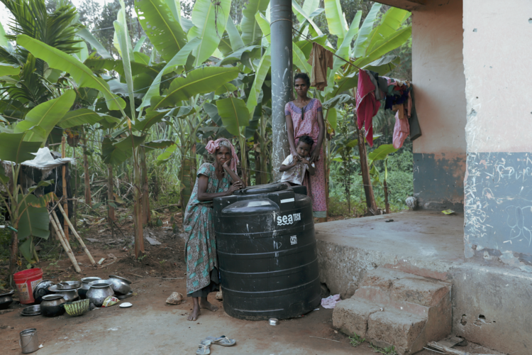 Every year, Bindu, her mother Kamal and her children have to move out of their home for three months and stay in a shelter as her home floods
