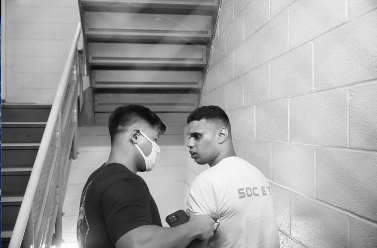 After his hearing, a man is escorted through a stairwell inside 26 Federal Plaza. Leaked footage from mid-2025 showed detainees held on the building’s 10th floor in a makeshift centre, sleeping beside unscreened toilets. A federal judge ordered conditions to be improved following public outcry.