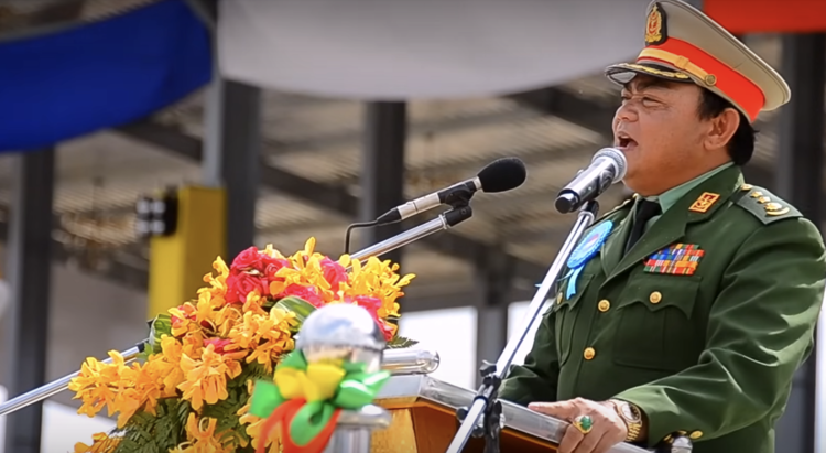 Chit Thu, head of the Karen
National Army, who is
wanted by Thai police