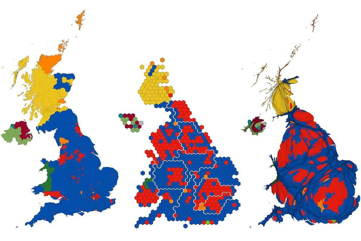 Mapping the 2019 UK General Election Geographical