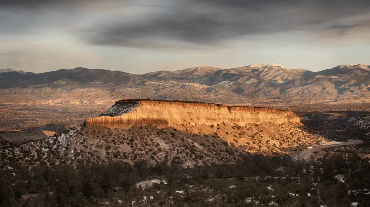 Aerial view around Los Alamos