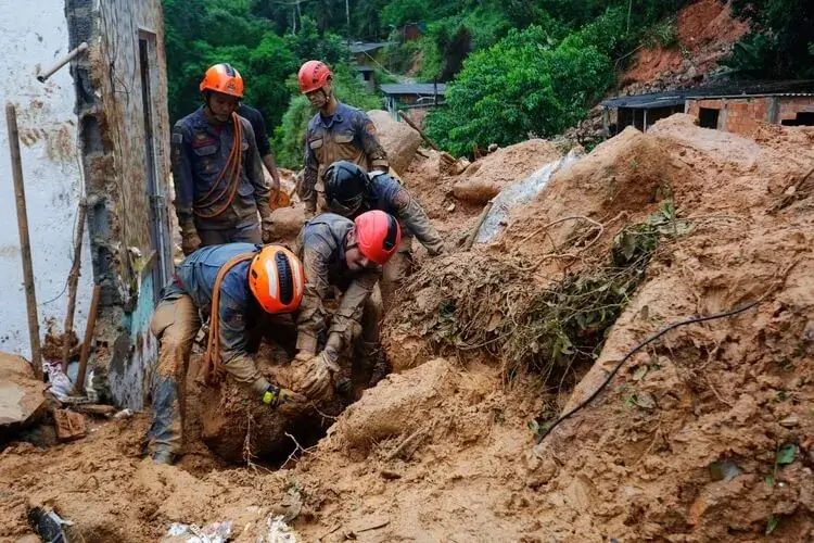 Aid workers in Brazil
