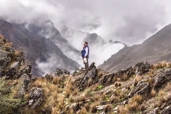 Constantino Aucca Chutas in Abra Malaga, a high mountain pass near Cusco, Peru