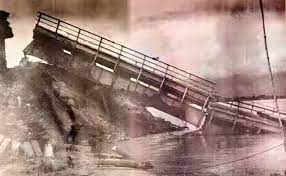 destroyed bridge assam earthquake