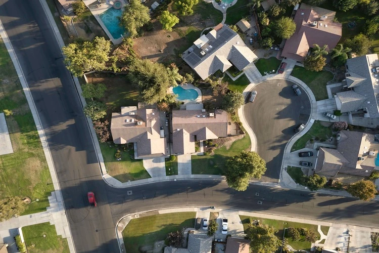 Aerial view of Bakersfield CA.