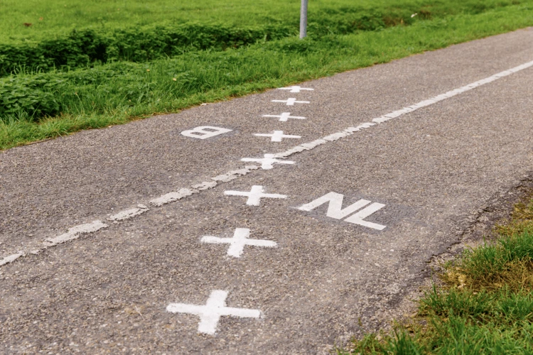 Baarle Hertog, Belgium and Baarle Nassau, the Netherlands October 10, 2019. The most complicated International border in Europe. Baarle territory is divided into a bits of Belgian and Netherlands