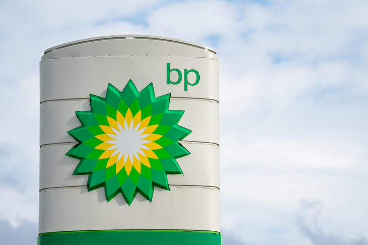 Wellington, New Zealand - December 24 2019: BP Retail Gas Station sign with blue cloudy sky in the background. BP is One of the World's Leading Integrated Oil and Gas