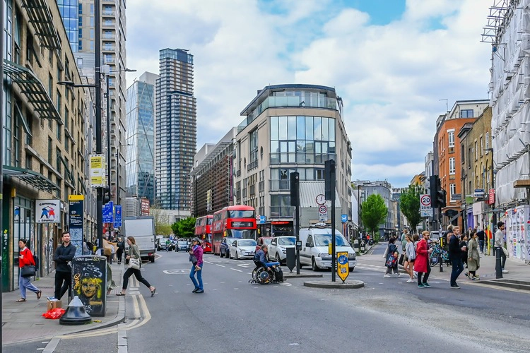 Brick Lane, one of the most famous streets in London's East End