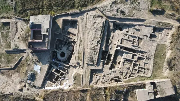 The oldest Buddhist temple known as Apsidal temple in Barikot Swat valley, Pakistan.