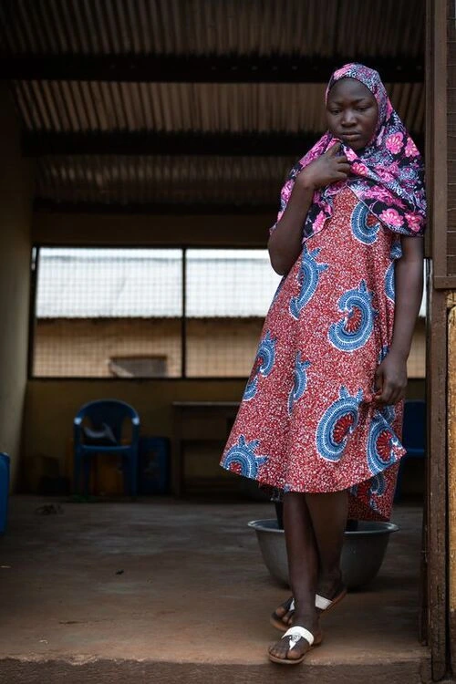 A child at the Gambaga camp. Children often accompany their mother or grandmothers into exile and are vulnerable to exploitation, with some reports of sexual abuse. They also face stigma and bullying at school, leading many to drop out