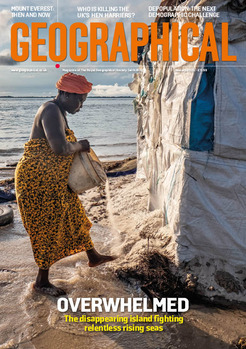 Geographical print magazine cover