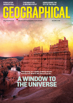 Geographical print magazine cover