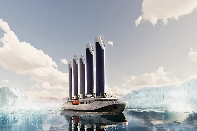 A rendering of the Captain Arctic, a new ‘nature-powered’ cruise ship