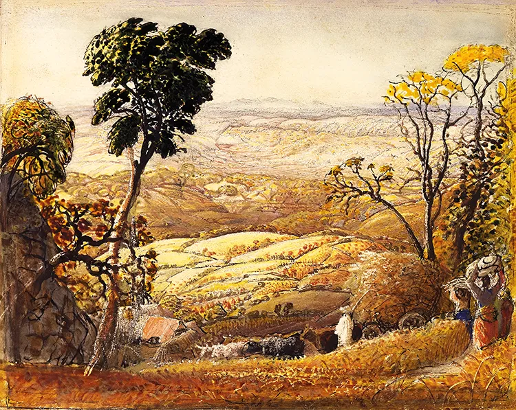 The Golden Valley by Samuel Palmer, 1833/34