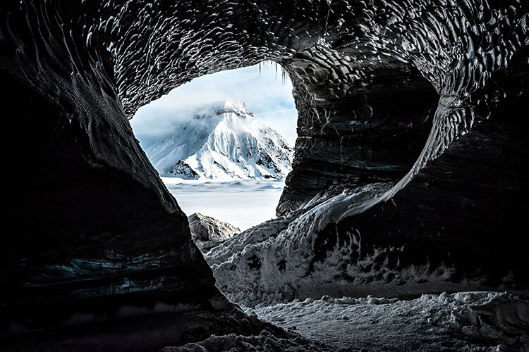 View of the Mýrdalsjökull glacier in Iceland