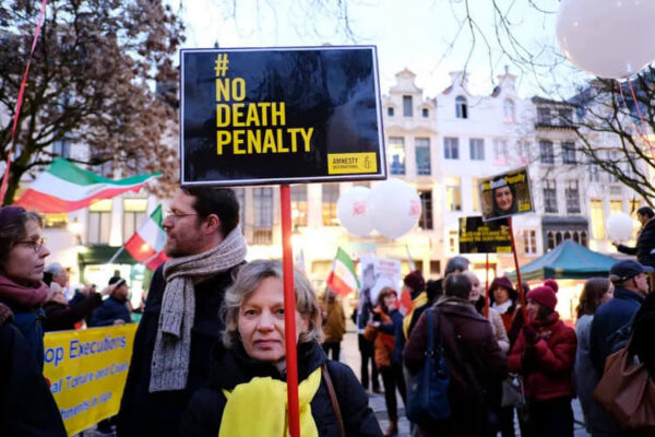 An anti-death penalty protest
