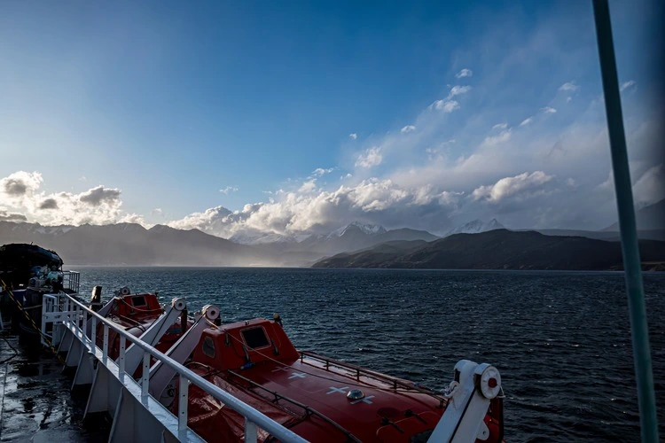 Onboard the ocean adventurer sailing out into the Drake Passage