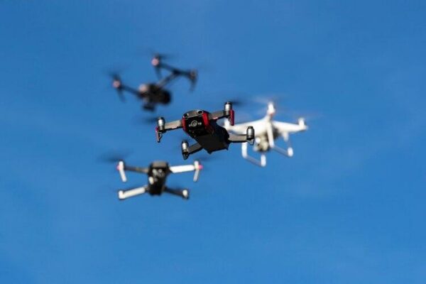 Drones in sky