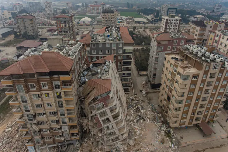Antakya Hatay Turkey 02 07 2023 Turkey Earthquake 2023. A devastating magnitude 7.8 earthquake struck the Turkish province of Antakya city center Side Asi River