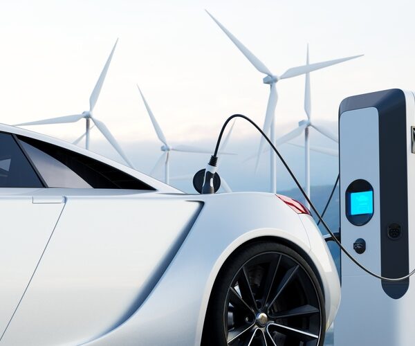 CGI image electric car