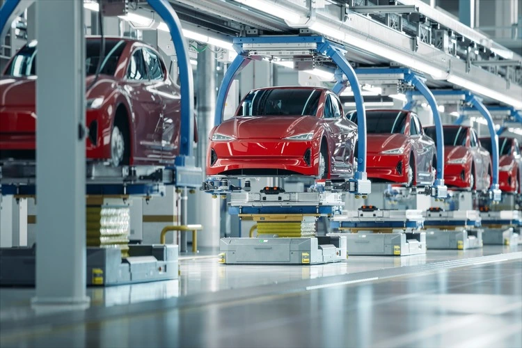 EV Production Line on Advanced Automated Smart Factory.