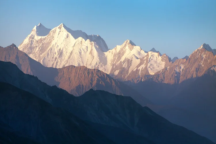 Evening view of Hindu Kush or Hindu Kush mountain