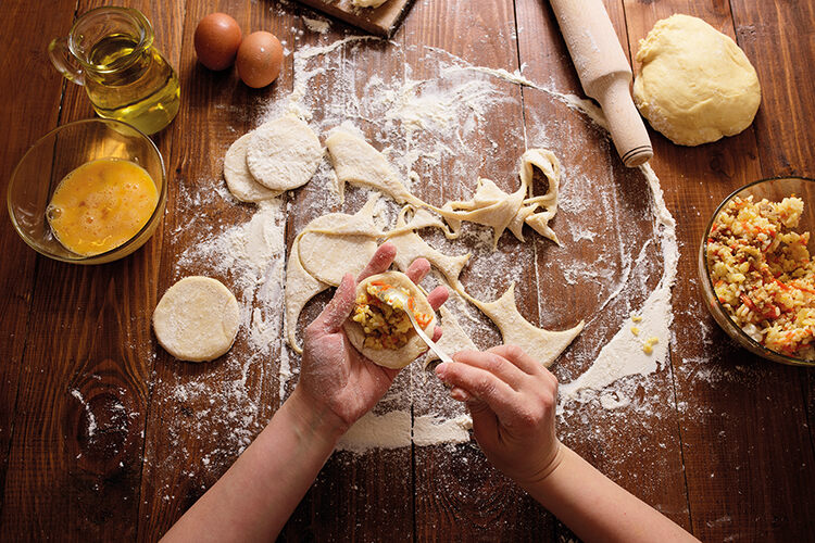 Making pierogi