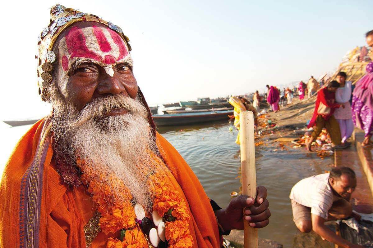 Holy man on the Ganges