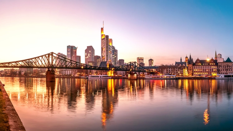 Frankfurt am Main, Skyline, Eiserner Steg