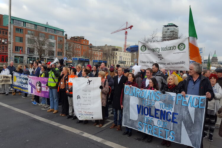 Global march against geoengineering and chemtrails. Dublin, Ireland. January 21, 2017